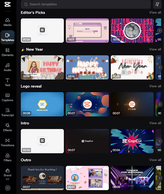 Ready-made CapCut templates for viral TikTok and Instagram Reel creation